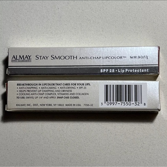 2x ALMAY Stay Smooth Anti-Chap Lipcolor with SPF 25 - Lip Protectant #MIST - Picture 4 of 7